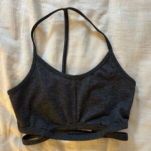Free People Movement Charcoal Gray Halter Bralette